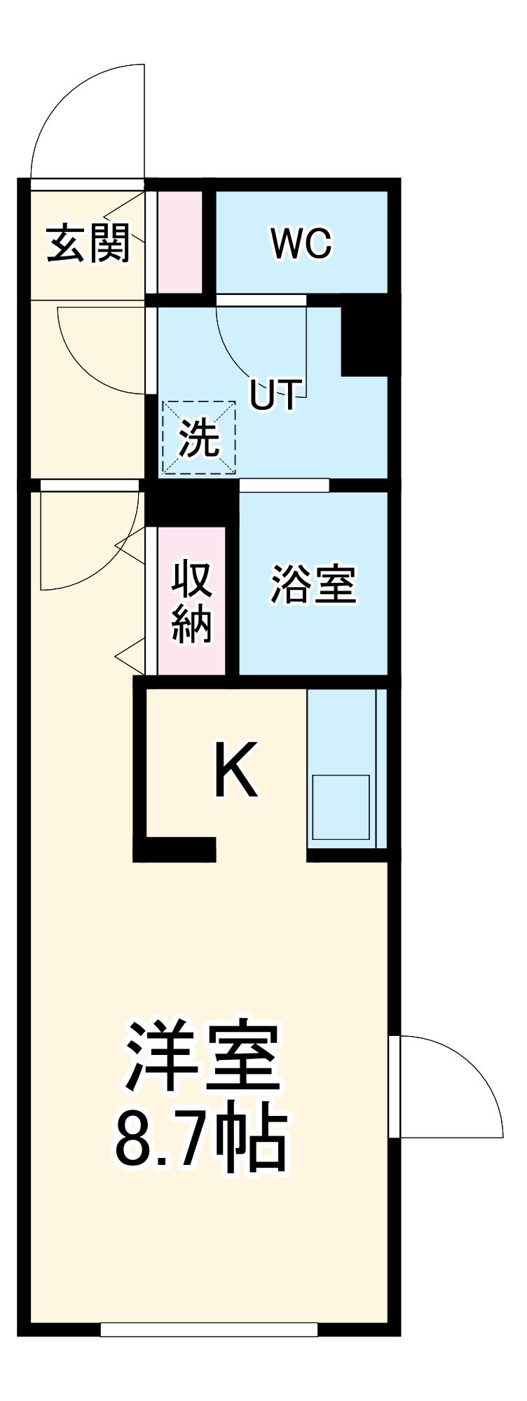 G VIVRE 岡崎駅前(1K/4階)の間取り写真