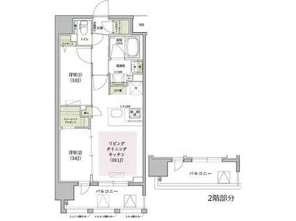 アーバネックス大阪天満宮II(2LDK/8階)の間取り写真