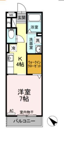 ラルーチェ(1K/3階)の間取り写真