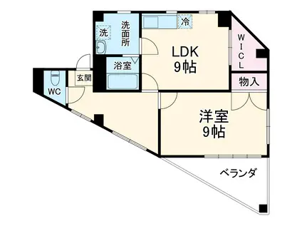 第68プロスパービル(1LDK/3階)の間取り写真