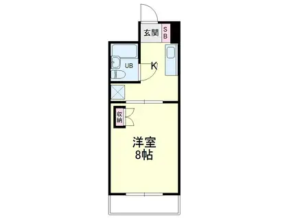 すみれ館Ⅲ(1K/5階)の間取り写真