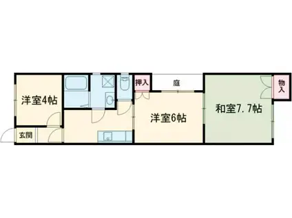 ペペルモコ(3K/1階)の間取り写真