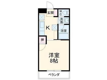 サングレイス(1K/1階)の間取り写真
