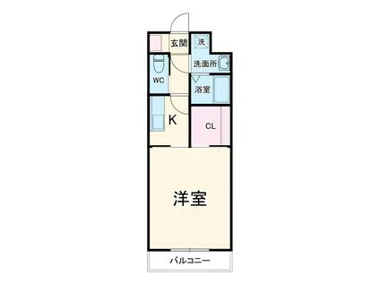 アルト・モンターニュ(1K/1階)の間取り写真