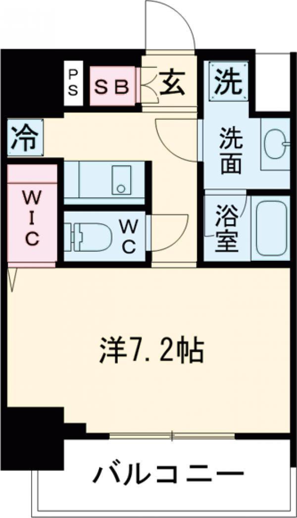 メインステージ五反野Ⅱ(1K/5階)の間取り写真