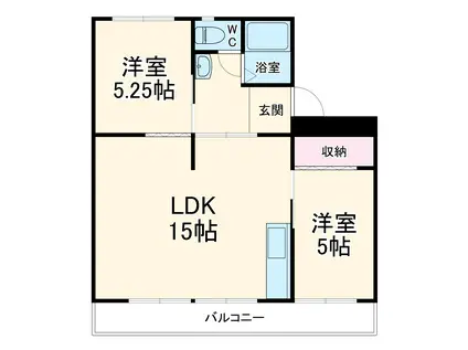 サンシャイン丸松(2LDK/1階)の間取り写真