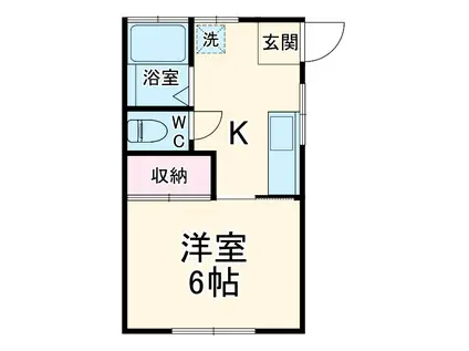 コーポMM(ワンルーム/1階)の間取り写真