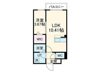 エスグランデ中崎町(1LDK/5階)の間取り写真