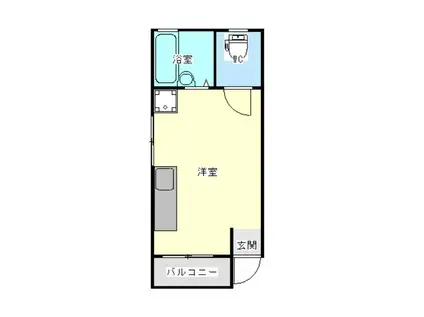 パークマンション本山(ワンルーム/1階)の間取り写真