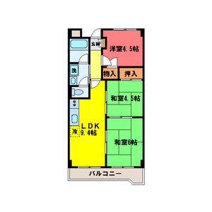 プラザ松治33(3LDK/2階)の間取り写真