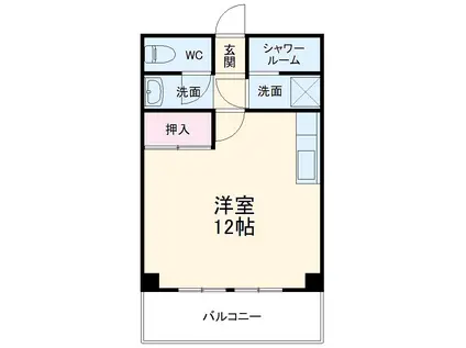 赤畑アパート(ワンルーム/3階)の間取り写真