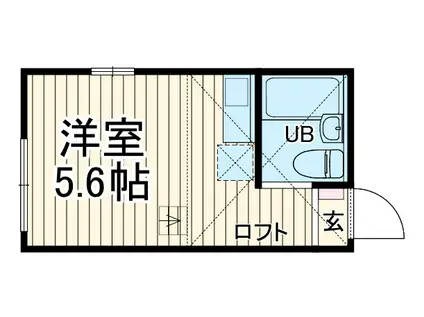 ユナイト上中里ジェイミー(ワンルーム/2階)の間取り写真