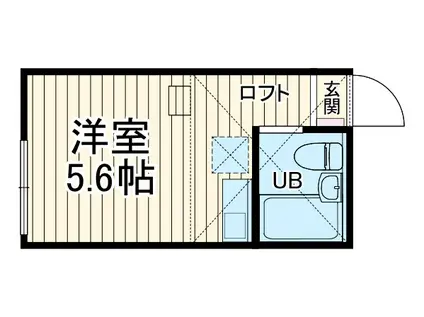 ユナイト上中里ジェイミー(ワンルーム/2階)の間取り写真