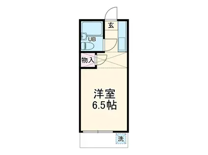 アゼリア宮崎台(ワンルーム/2階)の間取り写真