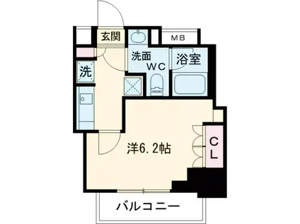 プライムアーバン品川中延(1K/2階)の間取り写真