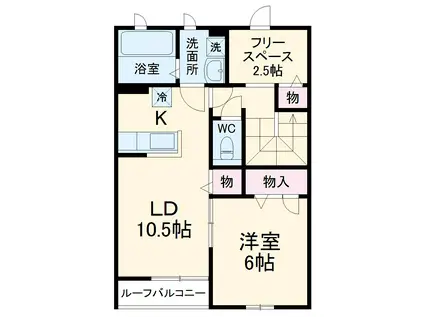 サニーコート大森台(1LDK/2階)の間取り写真