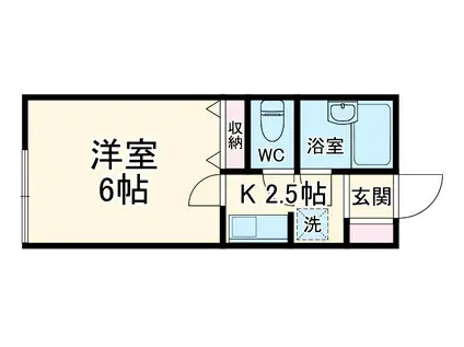 メゾンなかや(1K/2階)の間取り写真