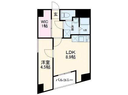 ブッシュハウス(1LDK/2階)の間取り写真