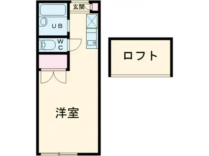ウッディパレス服部1(ワンルーム/2階)の間取り写真