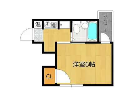 都ビル岩塚(1K/3階)の間取り写真