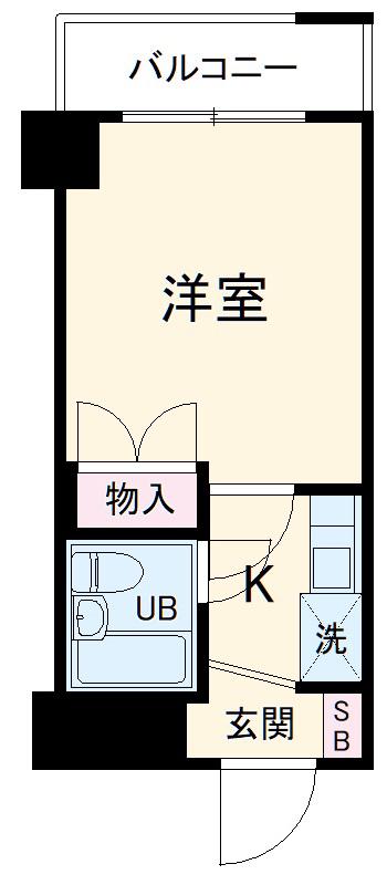 ヴランニュー金沢八景(1K/4階)の間取り写真