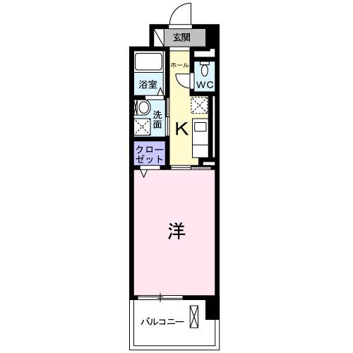 パストラーレ乗鞍Ⅱ(1K/2階)の間取り写真