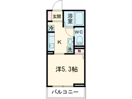 グランドソレーユ生麦(1K/3階)の間取り写真