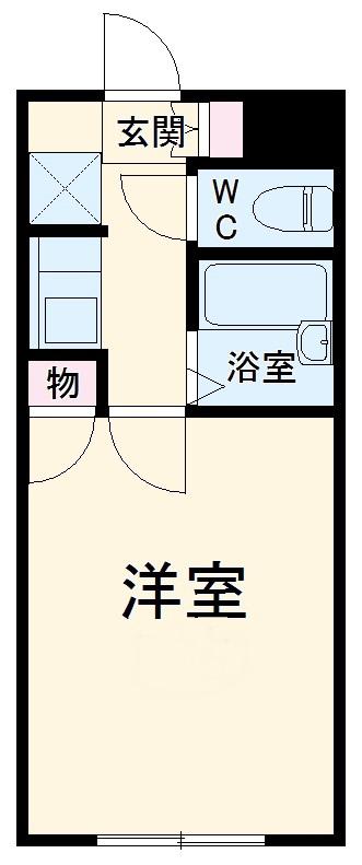 川越市駅前ビル(1K/4階)の間取り写真