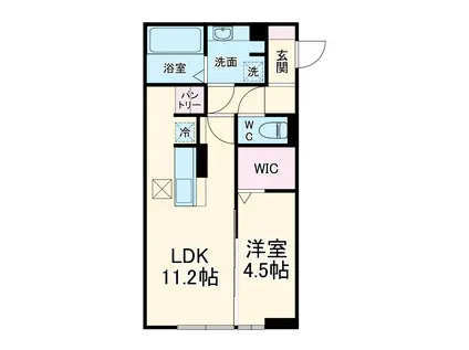 FELICITY(1LDK/1階)の間取り写真