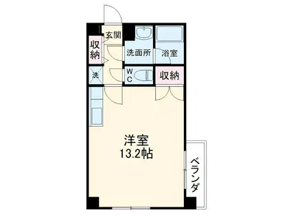 アロンノーブルⅡ(ワンルーム/4階)の間取り写真