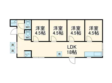 横浜市ブルーライン 阪東橋駅 徒歩19分 1階建 築56年(4K)の間取り写真