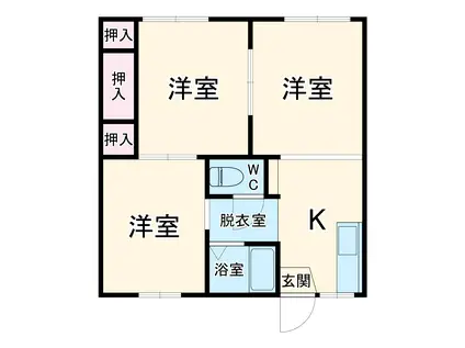 リバティ王子台(2LDK/1階)の間取り写真