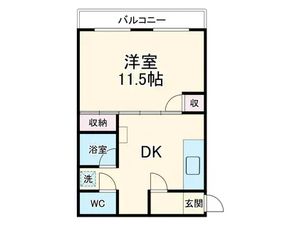 桜通コーポ(2DK/4階)の間取り写真