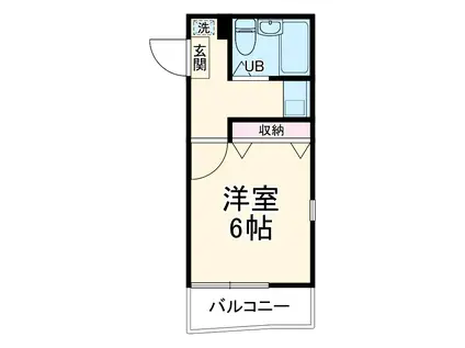 ハーモニーインターシティ中央林間Ⅱ(ワンルーム/2階)の間取り写真