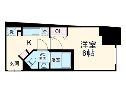 ALIVIS船橋イースト・ウエスト(1K/12階)の間取り写真