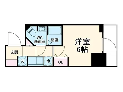 ALIVIS船橋イースト・ウエスト(1K/12階)の間取り写真