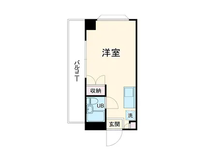 ドムール平塚第3(ワンルーム/4階)の間取り写真