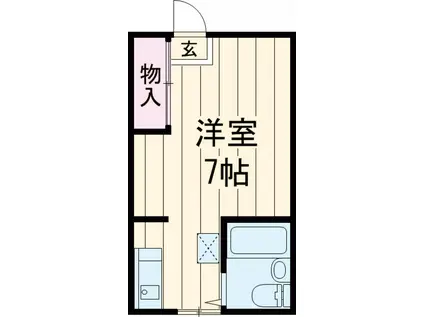 カーサピリカ(ワンルーム/2階)の間取り写真