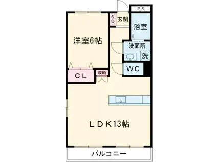 ペアシティールネッサンス(1LDK/3階)の間取り写真