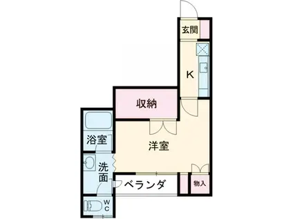 本町山岸ハイツ(1K/2階)の間取り写真