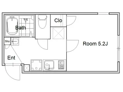 グレースコート町屋(1K/3階)の間取り写真