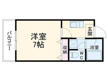POP新瑞(1K/5階)の間取り写真