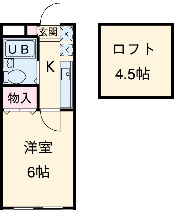 メゾングランドール(1K/2階)の間取り写真