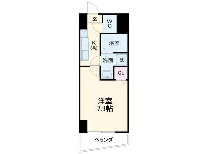 DOビル津田沼(1K/2階)の間取り写真