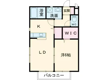 パナグレイスC(1LDK/2階)の間取り写真