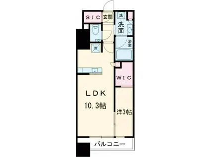 GRANPASEO明大前(1LDK/5階)の間取り写真