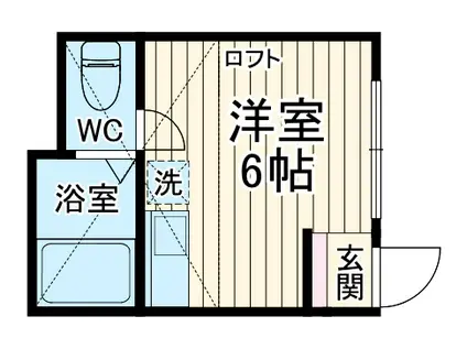 ラフィーネ新子安(ワンルーム/2階)の間取り写真