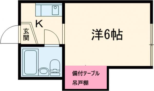ドメーヌ上賀茂(1K/1階)の間取り写真