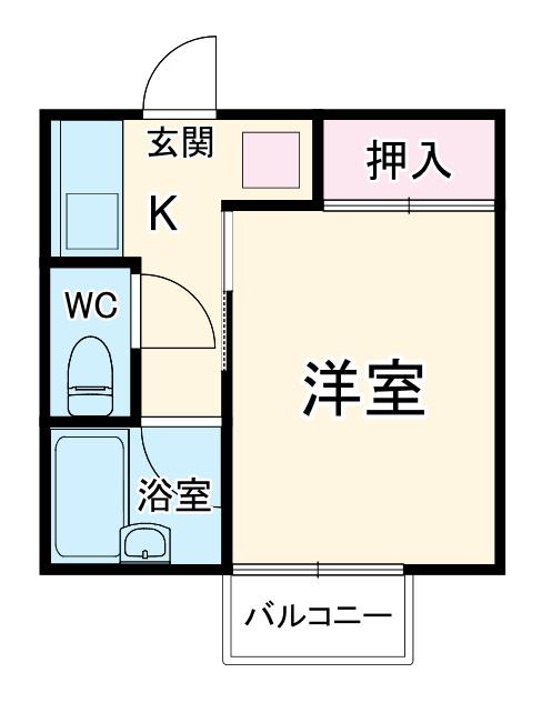シュクリエールハイム(1K/1階)の間取り写真