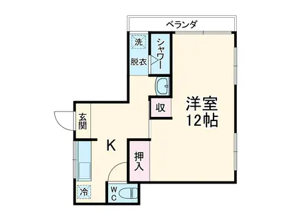 アサヒベース(1K/3階)の間取り写真